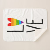 Rainbow Love Sherpa Deken (Voorkant (horizontaal))
