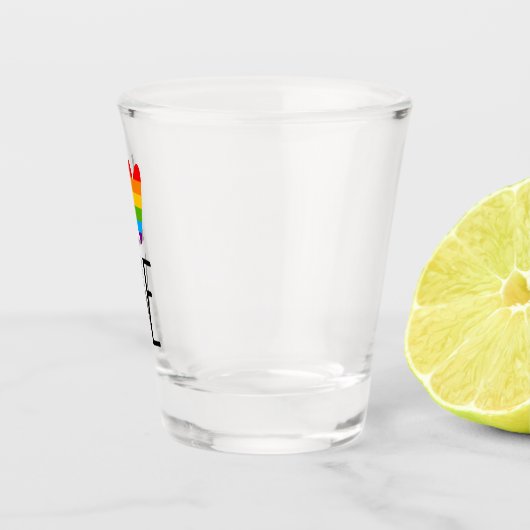 Rainbow Love Shot Glas (Rechts)