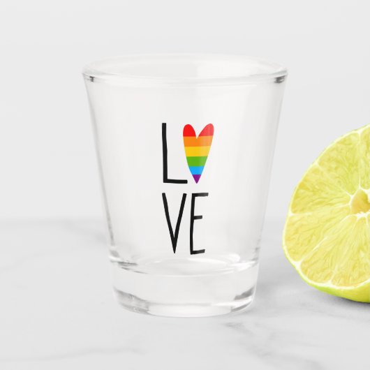 Rainbow Love Shot Glas (Voorkant)
