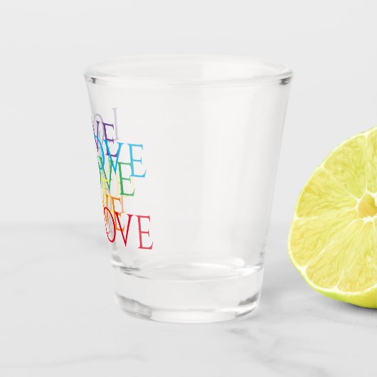 RAINBOW LOVE Shot Glass Glas (Rechts)