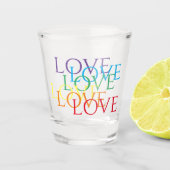 RAINBOW LOVE Shot Glass Glas (Voorkant)