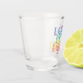 RAINBOW LOVE Shot Glass Shot Glas (Links)