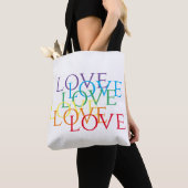 RAINBOW LOVE Shoulder Canvas tas (Dichtbij)