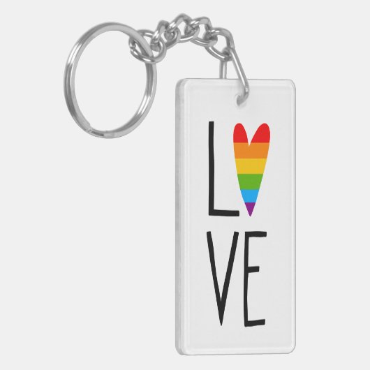Rainbow Love Sleutelhanger (Voorkant Links)