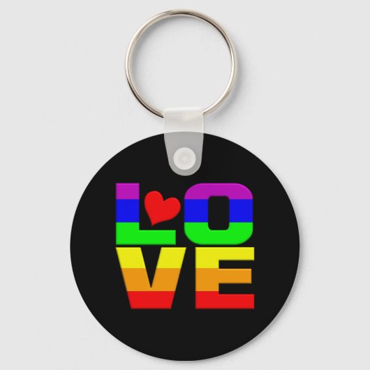 Rainbow Love sleutelhanger (Voorkant)