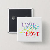 RAINBOW LOVE Square Button (Voorkant /achterkant)