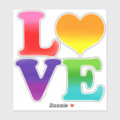 Rainbow Love Sticker (Vel)