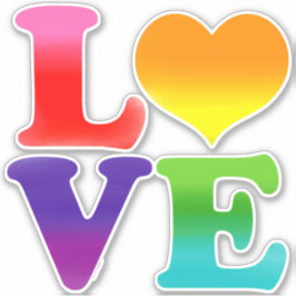 Rainbow Love Sticker