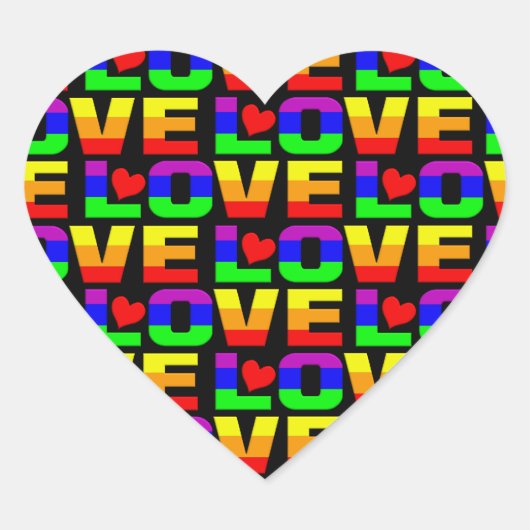 Rainbow Love stickers (Voorkant)