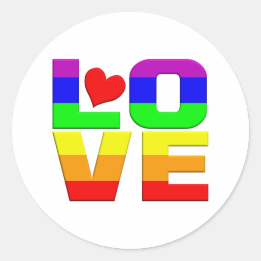 Rainbow Love stickers (Voorkant)