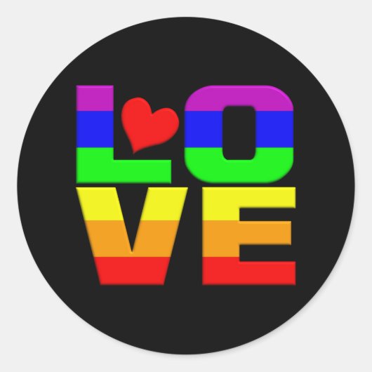 Rainbow Love stickers (Voorkant)