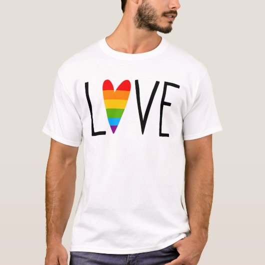 Rainbow Love T-shirt (Voorkant)
