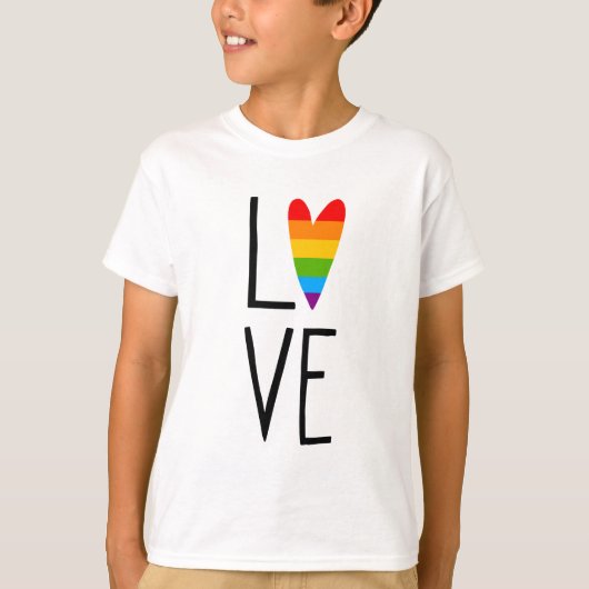 Rainbow Love T-shirt (Voorkant)
