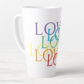 RAINBOW LOVE Tall Latte Mok (Linkerhoek)