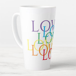 RAINBOW LOVE Tall Latte Mok