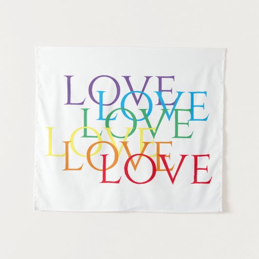 RAINBOW LOVE Tapestry Wandkleed (Voorkant (horizontaal))