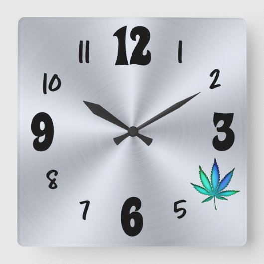 Rainbow Love Vierkante Klok (Voorkant)