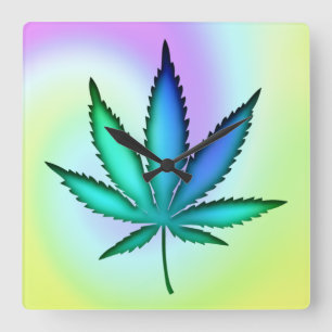 Rainbow Love Vierkante Klok