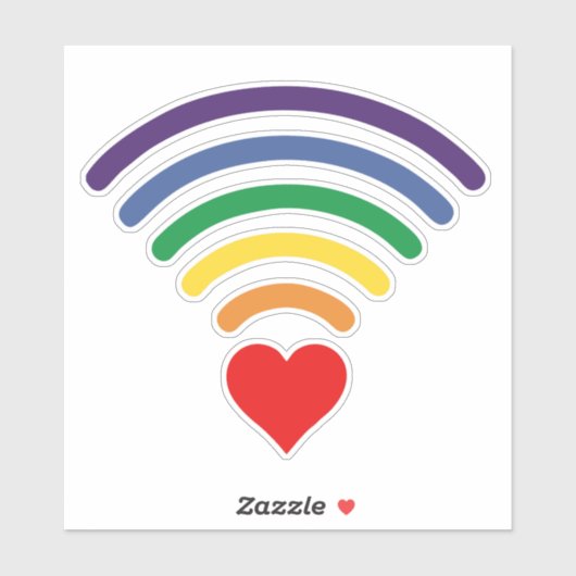 RAINBOW LOVE WIFI STICKER (Vel)