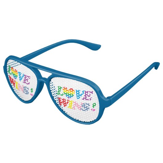 Rainbow Love Wins Aviator Zonnebril (Gekanteld)