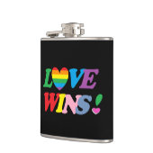 Rainbow Love Wins Heart Flask LGBT Heupfles (Links)