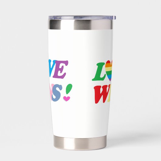 Rainbow Love Wins LGBT Geïsoleerde Drinkbeker (Links)