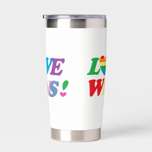 Rainbow Love Wins LGBT Geïsoleerde Drinkbeker (Rechts)