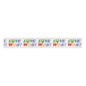 Rainbow Love Wins Pride Heart LGBT Grosgrain Lint (Voorkant)