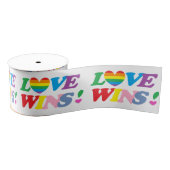 Rainbow Love Wins Pride Heart LGBT Grosgrain Lint (Spoel)