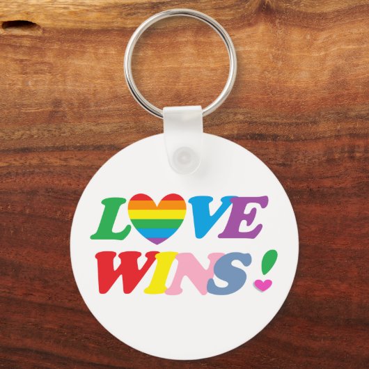 Rainbow Love Wins Pride Heart Sleutelhanger (Achterkant)