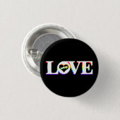 Rainbow Love Wins Ronde Button 3,2 Cm (Voorkant /achterkant)