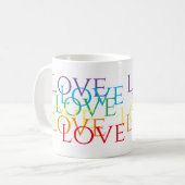 RAINBOW LOVE Witte Mok (Voorkant links)