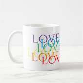 RAINBOW LOVE Witte Mok (Links)