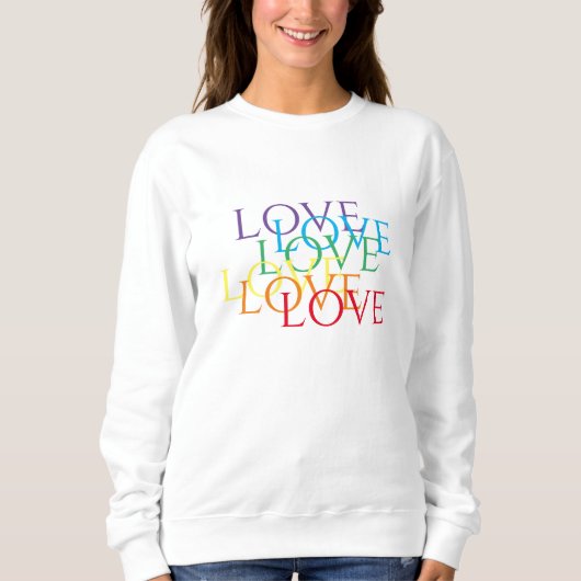 RAINBOW LOVE Women's Basic Sweatshirt (Voorkant)