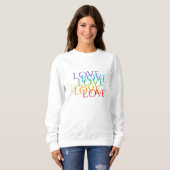RAINBOW LOVE Women's Basic Sweatshirt (Voorkant volledig)