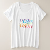 RAINBOW LOVE Women's Plus size T-Shirt (Design voorkant)