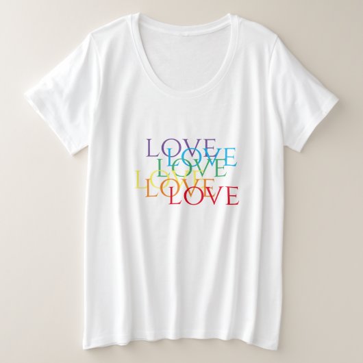 RAINBOW LOVE Women's Plus size T-Shirt (Design voorkant)