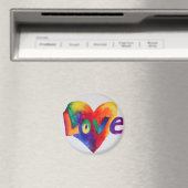 Rainbow Love Word Magnet Inspirerend Painting (Insitu (Vaatwasser))