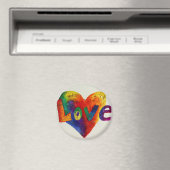 Rainbow Love Word Magnet Inspirerend Painting (Insitu (Vaatwasser))