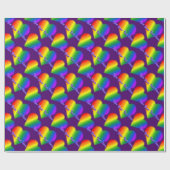 Rainbow Love Wrapping Paper Custom Gay Pride Paper Cadeaupapier (Vlak)
