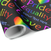 Rainbow Love Wrapping Paper Personalized Gay Pride Cadeaupapier (Rol Hoek)
