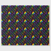 Rainbow Love Wrapping Paper Personalized Gay Pride Cadeaupapier (Vlak)