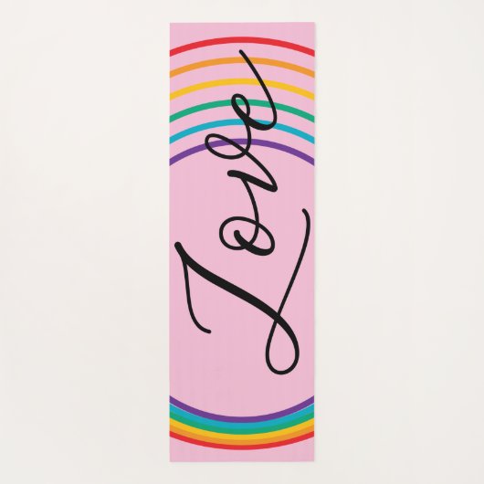 Rainbow Love Yogamat (Achterkant)