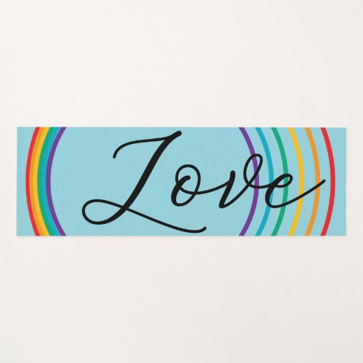 Rainbow Love Yogamat (Voorkant (horizontaal))