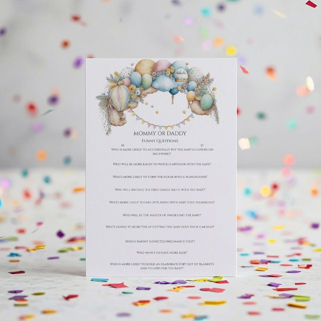 Rainbow Luchtballon Baby shower Gissen Spel (Creator heeft geüpload)