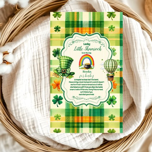 Rainbow Lucky Little Shamrock Boeken voor Baby Informatiekaartje
