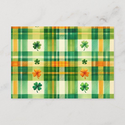 Rainbow Lucky Little Shamrock Diapper Raffle Informatiekaartje (Achterkant)