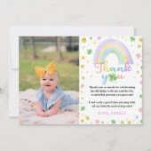 Rainbow Lucky One Dank u kaart Verjaardagsfeestje (Voorkant)