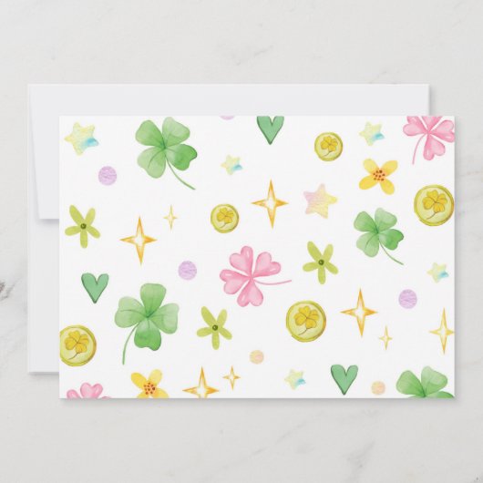 Rainbow Lucky One Dank u kaart Verjaardagsfeestje (Achterkant)