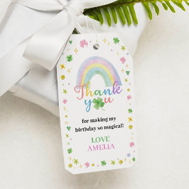 Rainbow Lucky One Dank u Label Verjaardagsfeestje Cadeaulabel